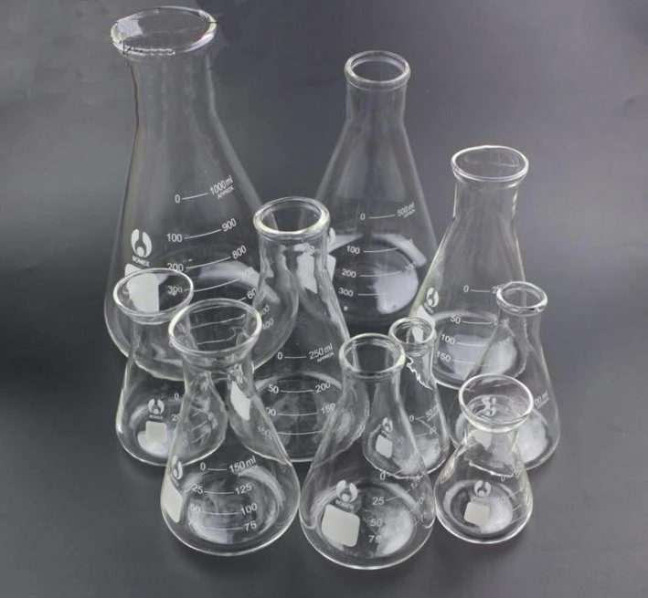 500ml Erlenmeyer Glasflasche Labor Borosilicate Glaswaren Kapazität Flasche