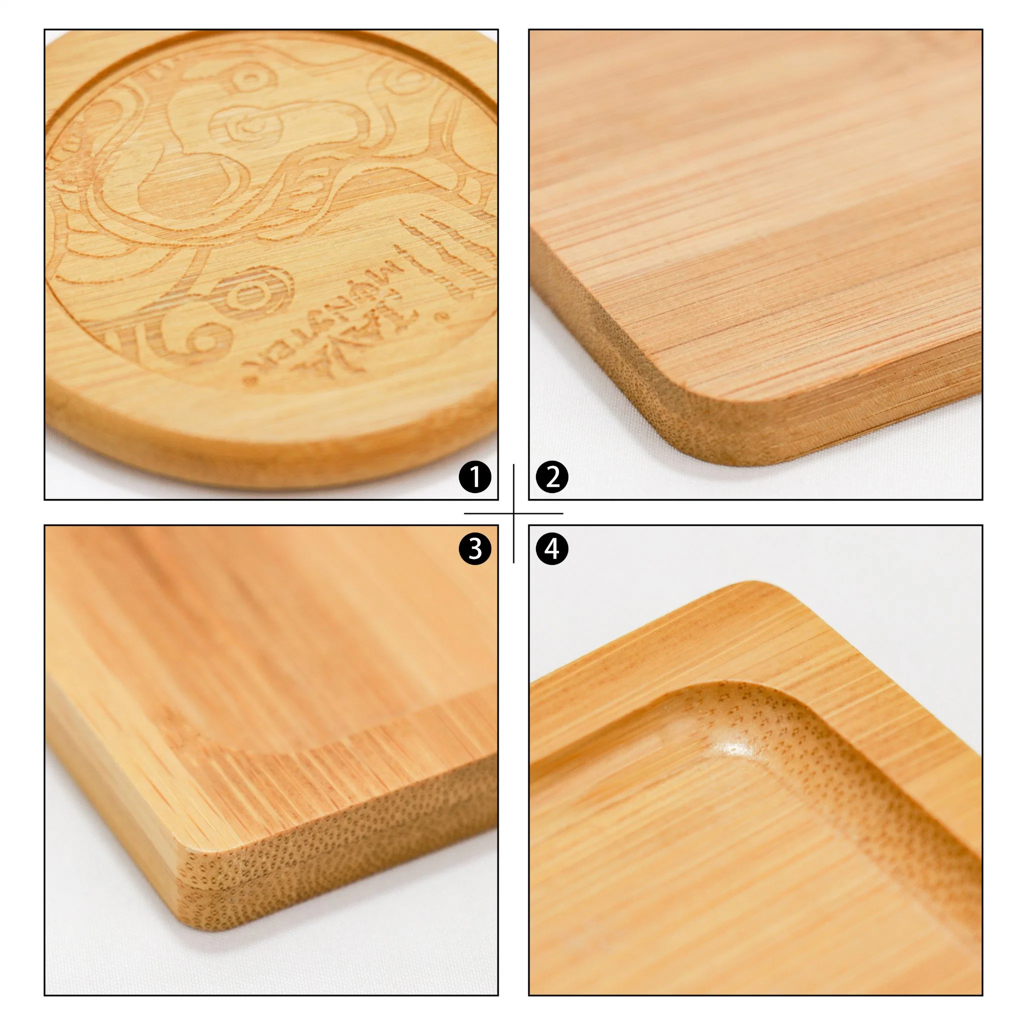 Différentes formes en bois Accueil Utilisation du Bois de Bambou Coasters Coaster Modèle laser