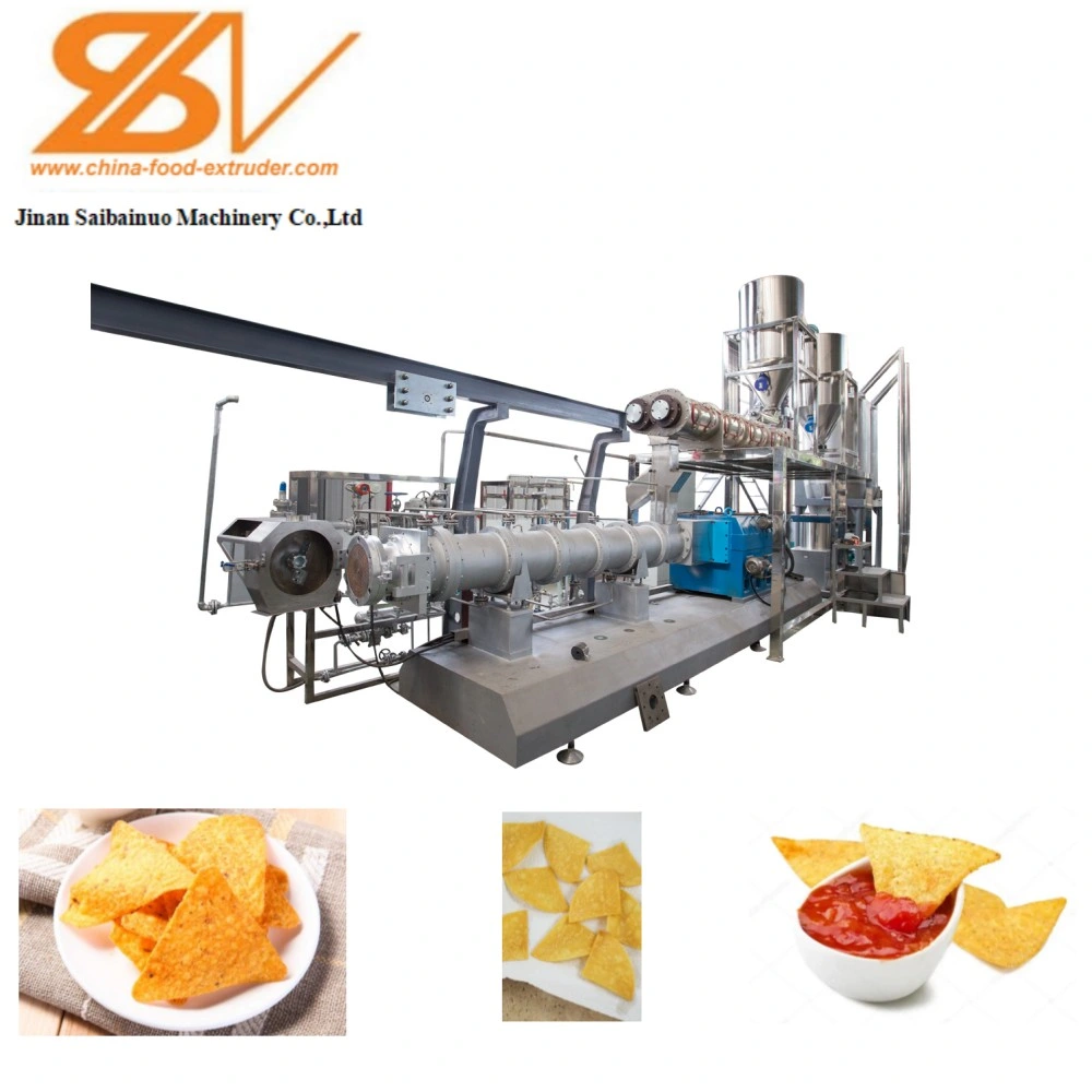 Stainless Steel Deep Fried Doritos Corn Chips Production Line Equipment