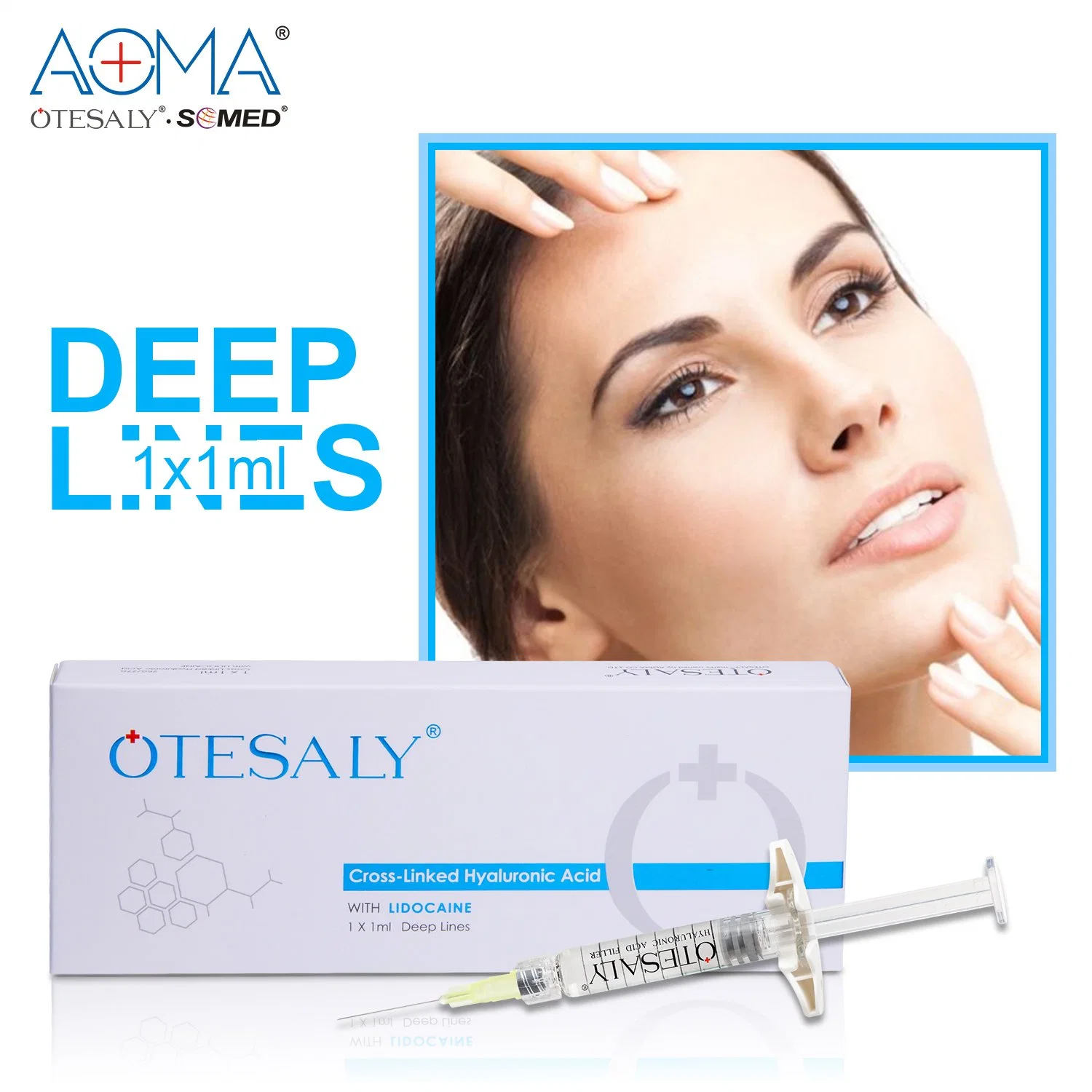 Otesaly 1ml Deep Lines with Lido Painless Injectable Face Nose Augmentation Hyaluronic Acid Dermal Filler