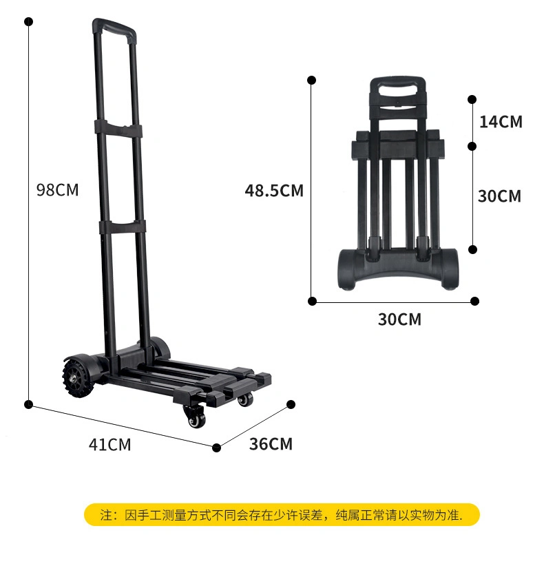 Cheap Household Iron Folding Hand Luggage Trolley Cart for Daily Use