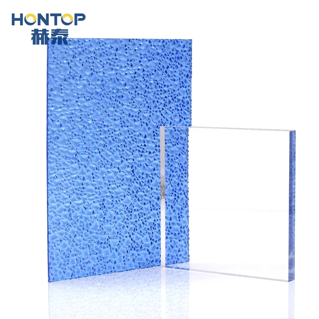 Strong Impact Transparent Coloured Plastic Roof Sheet Embossed Solid Polycarbonate Sheet for Wall Board