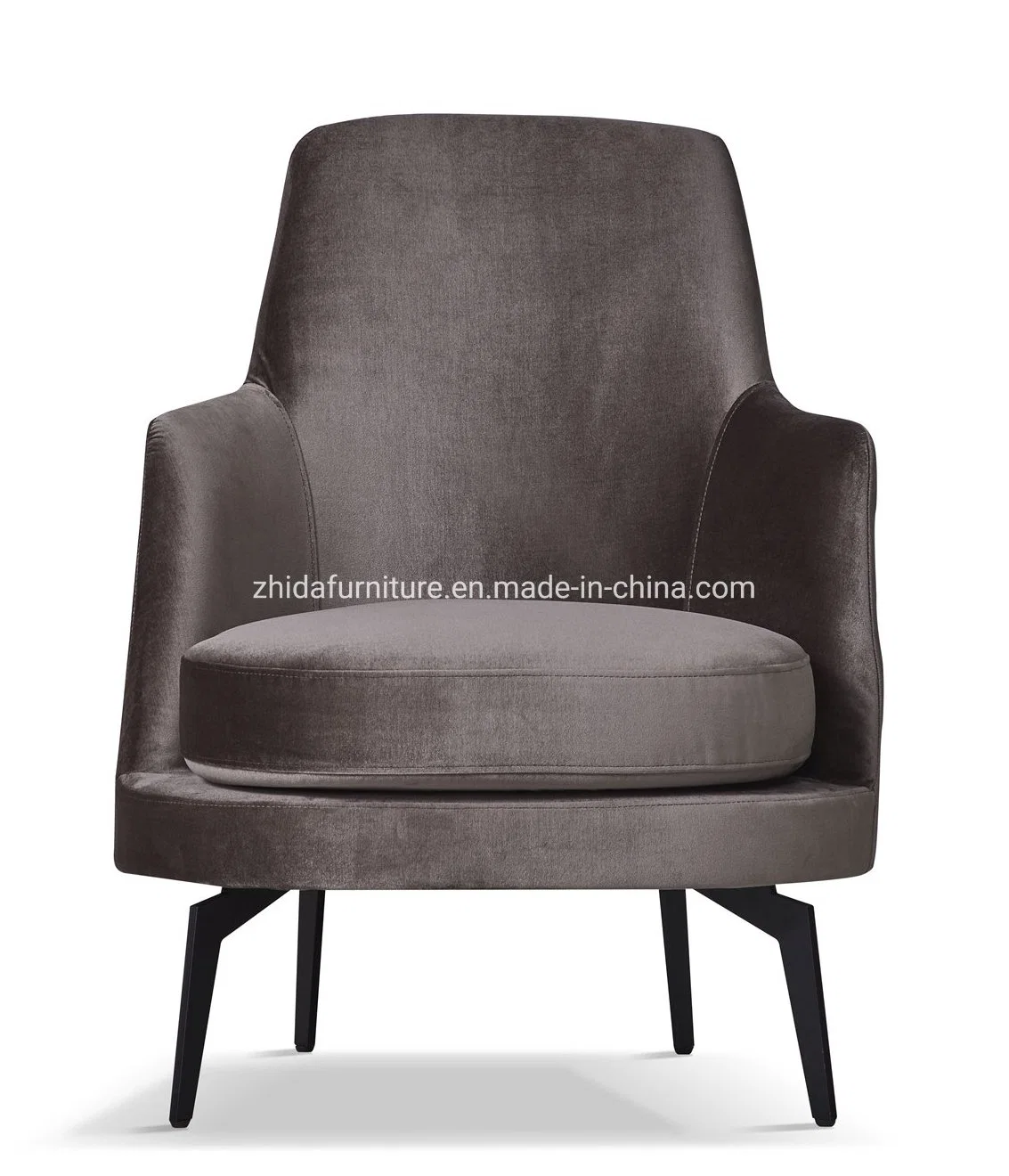 Hot Sales Velvet Armchair Accent Chair with Metal Legs for Living Room