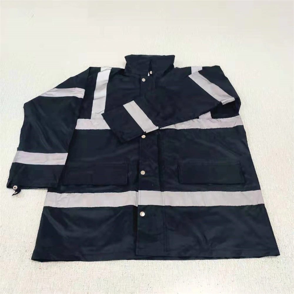 Nuevo diseño de la mens Hi Vis la construcción de invierno ropa de seguridad Windproof reflectante chaqueta impermeable Ropa de trabajo