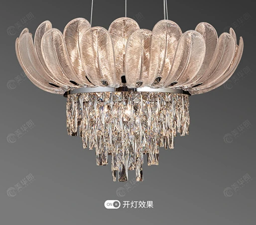 Ceiling Light LED Lights Chrome Luxury Crystal Chandelier Pendant Living Room