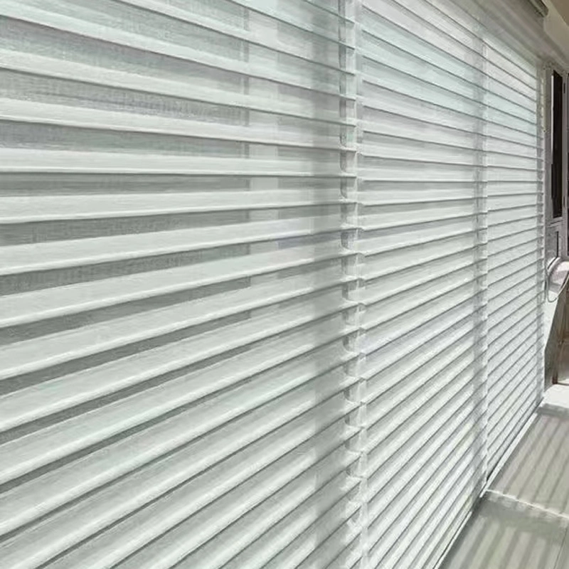 Superior Quality Manual or Motorized Sunshade Polyester Shangrila Blinds