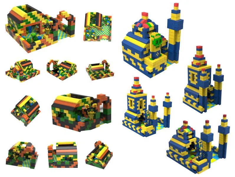 High Density Construction Brick Toy EPP Playground Toys Bus Buildings Set Foam Blocks for Kids Baby