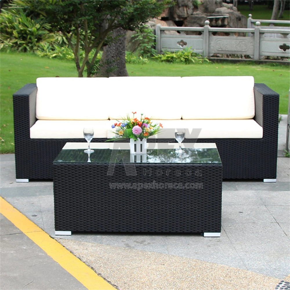 Hot Sale Modern Luxury Outdoor Rattan Furniture Aluminum Sofa Set with Waterproof Cushion