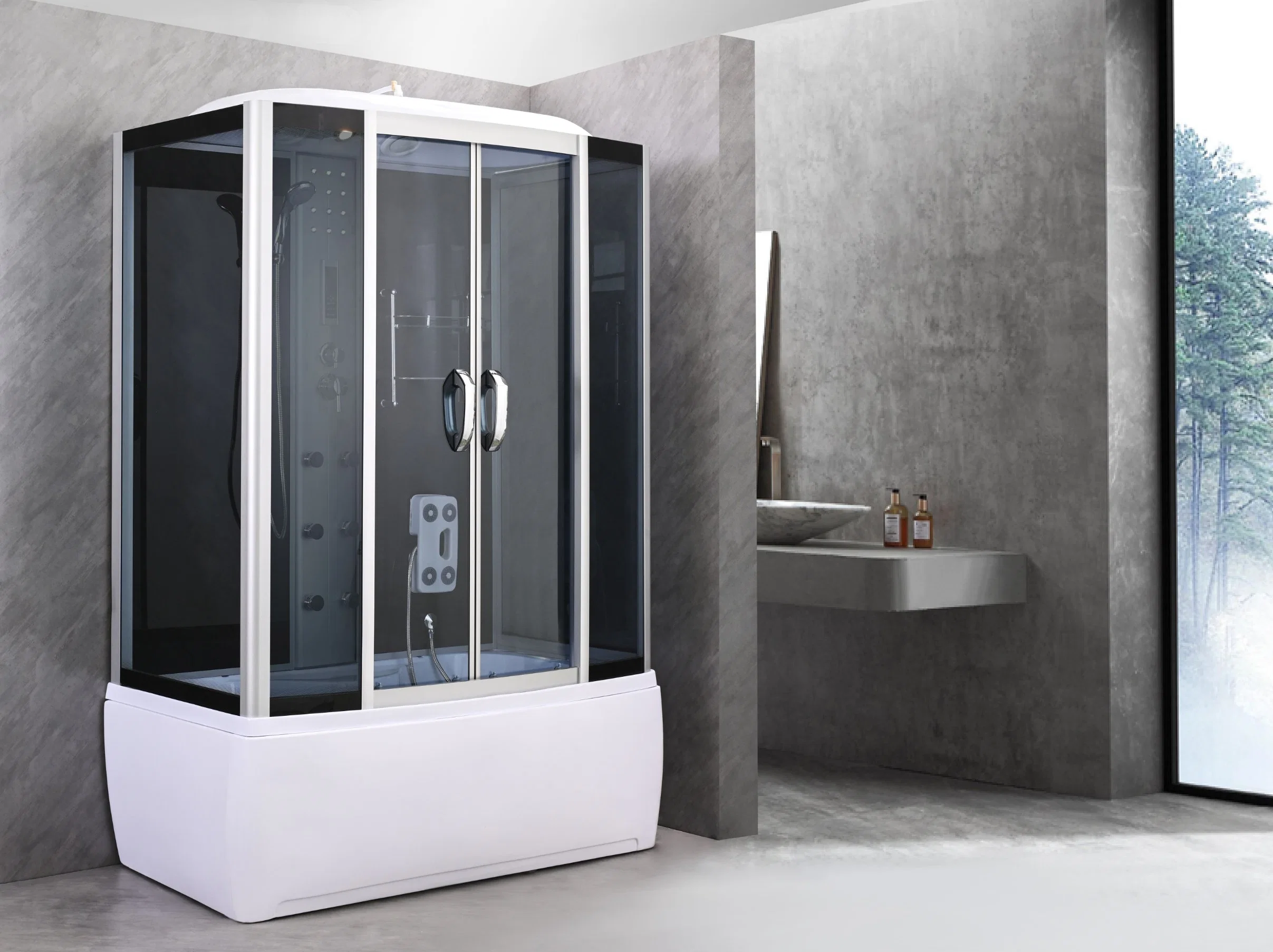 Big Size Rectangular Steam Massage Shower Room Computer Remote