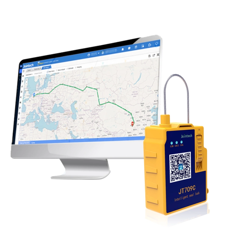 Jointech 709c GPS الحاوية الملاحة E-Seal الشحن اللوجيستية شاحنة الموقع نظام تعقب GPS قفل إلكتروني ذكي لمانع التسرب