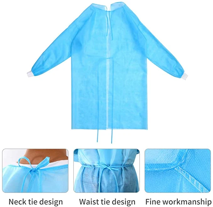 Supply Disposable Breathable Patient Gown Non Woven PP Medical Gowns Green for Hospital Use