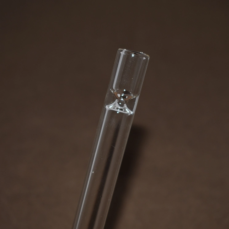 Glass Straight Hollow One Hitter Pieces