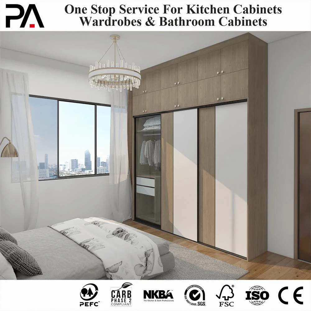 PA American Furniture Customized Storage Modern Ready to Assemble Sliding Wardrobe