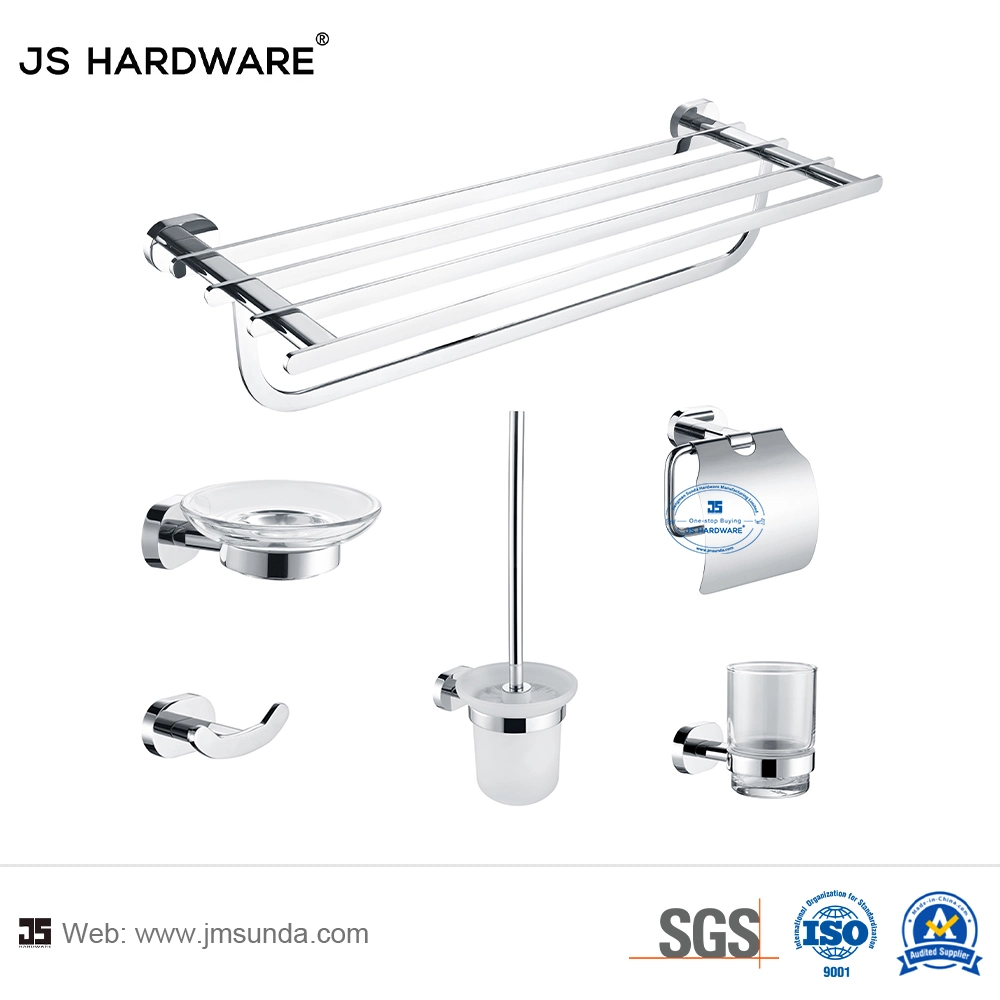 Good Quality Chrome Bathroom Fittings Brass Hanger Double Towel Bar