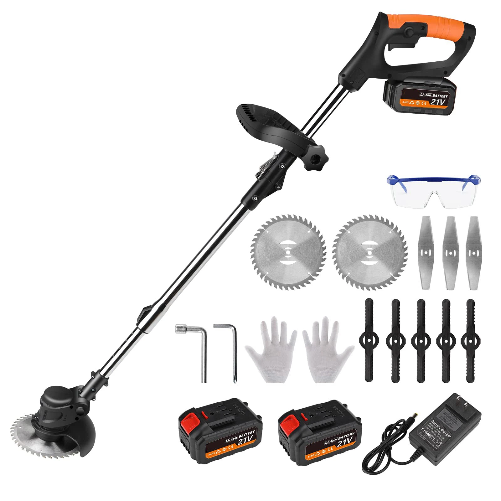 Unkraut Wacker Electric Weed Wacker Akku-Trimmer Einziehbar und faltbar Startseite Weed Eater Bürstenschneider Tragbare Batteriebetriebene