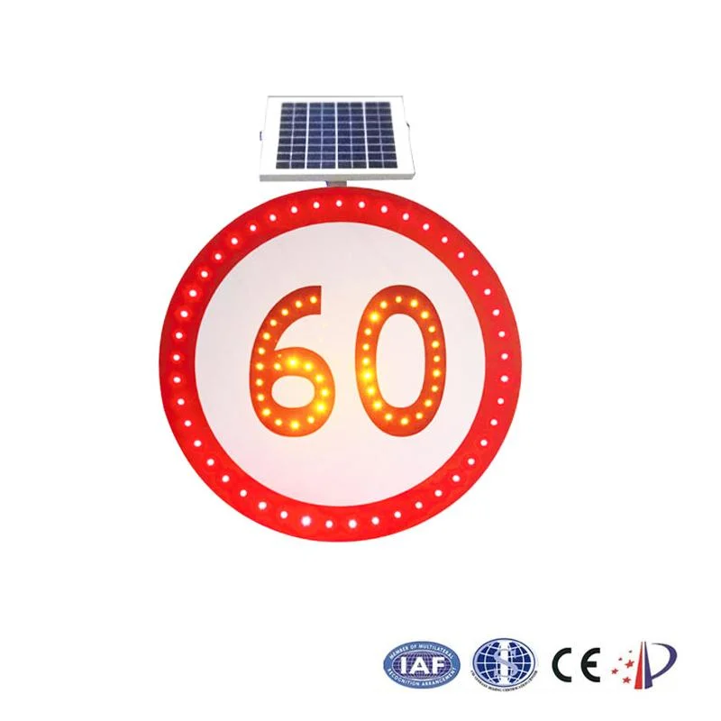 Fábrica da China Solar Aluminium Traffic Sign OEM/ODM Solar LED Traffic Sinal de aviso de segurança na estrada
