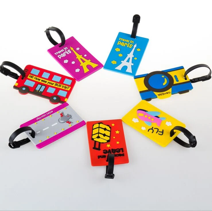 Customized Cartoon Baggage Tag Soft PVC Luggage Tag for Boarding Card