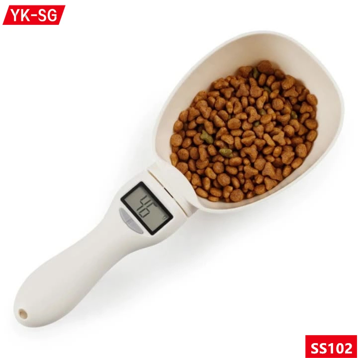 PET Food medindo Scoop cão gato destacável Spoon digital cozinha Escala