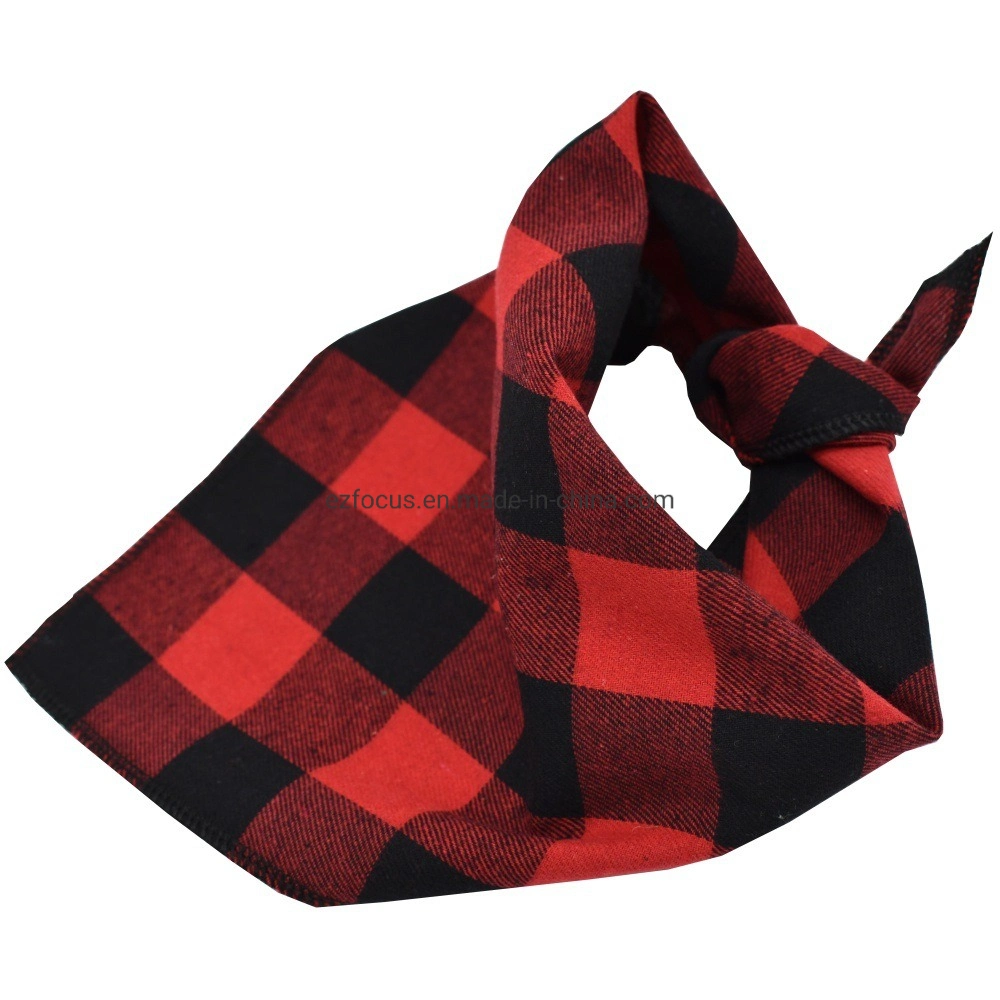 Waschbarer Hundeschal Bandanas quadratischer Plaid Druck Zubehör für Hunde Kleine bis große Hunde Katzen Haustiere umkehrbar Wbb12553