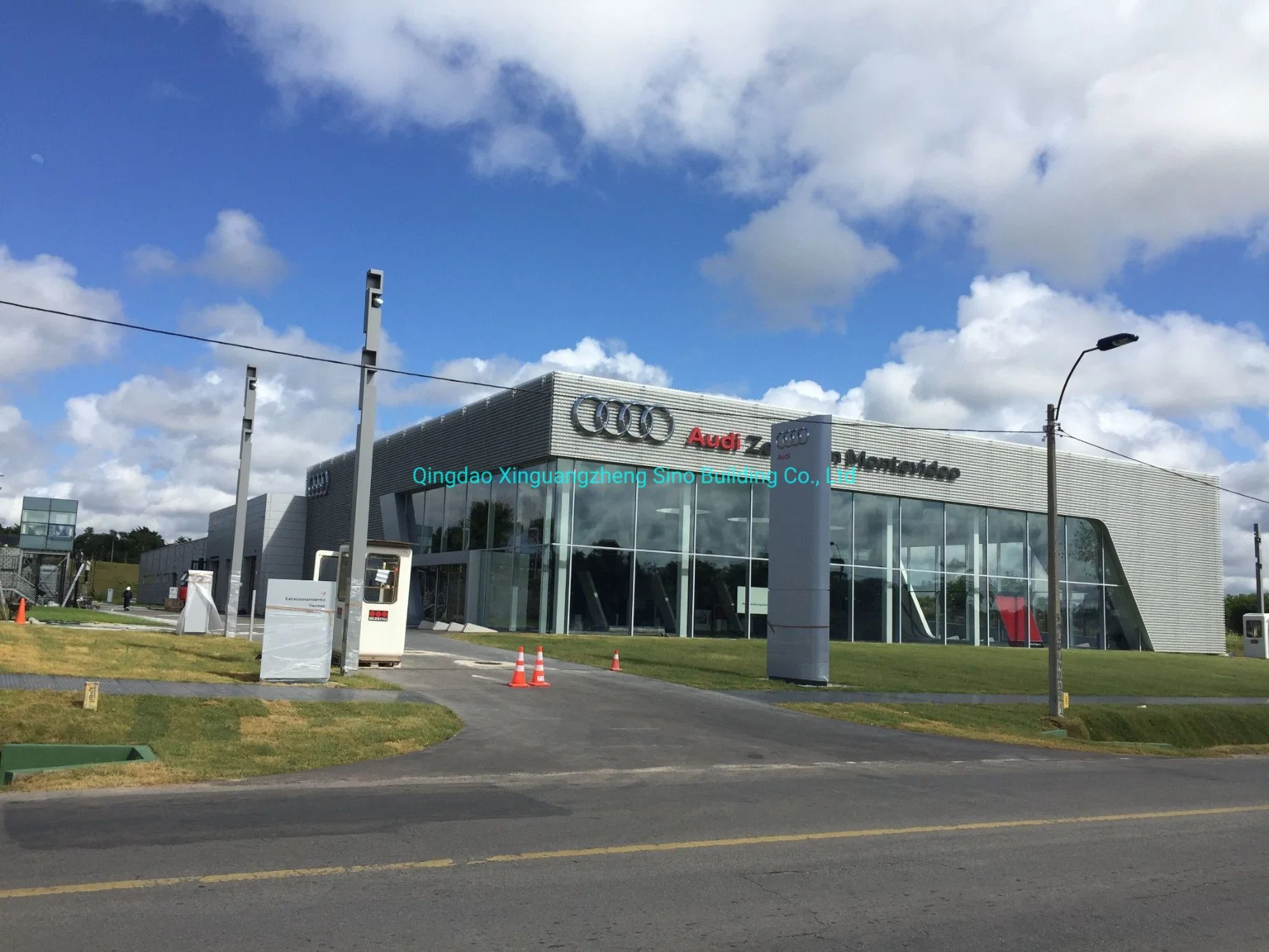 Estructura de acero prefabricadas Uruguay Showroom Coche Audi Tienda 4s Sala de Exposiciones