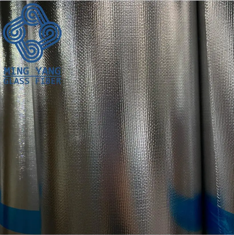 Heat Reflective Thermal Insulation Material Fire Resistant Cloth Aluminized Fiberglass Fabric Cloth Roll