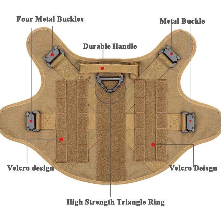 Militär Hundeprodukte Service Hundegeschirr Durable Tactical Dog Training Weste Hundezubehör