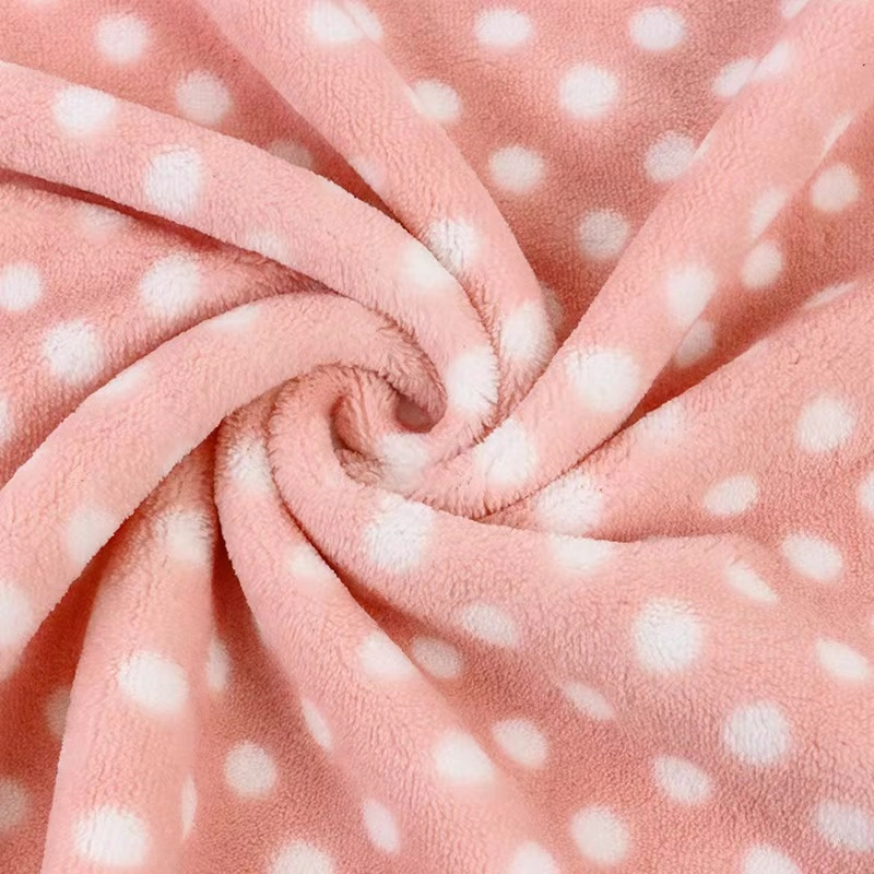 Polyester Printed Knitted Flannel Fabric
