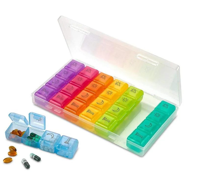 Medical Case 7 Day Organizer 28 Compartment Travel Portable Pill Box