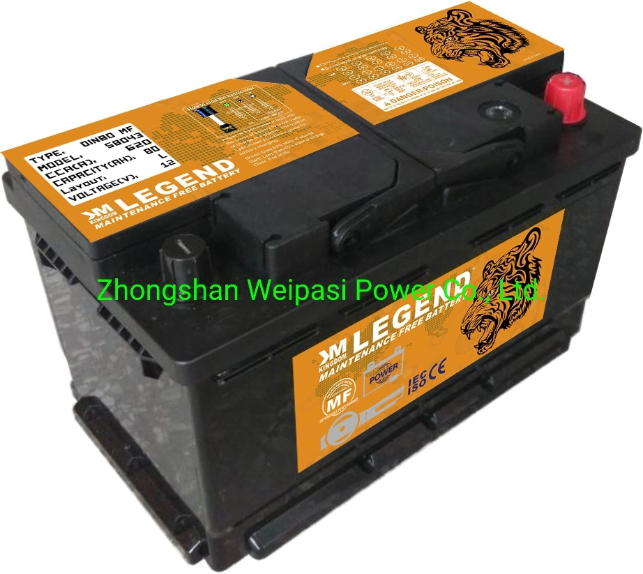 58043 12V80AH SMF Starter بدء تشغيل سيارة تلقائية رائدة بطارية A0009825308 الخالية من الكالسيوم محكمة الغلق