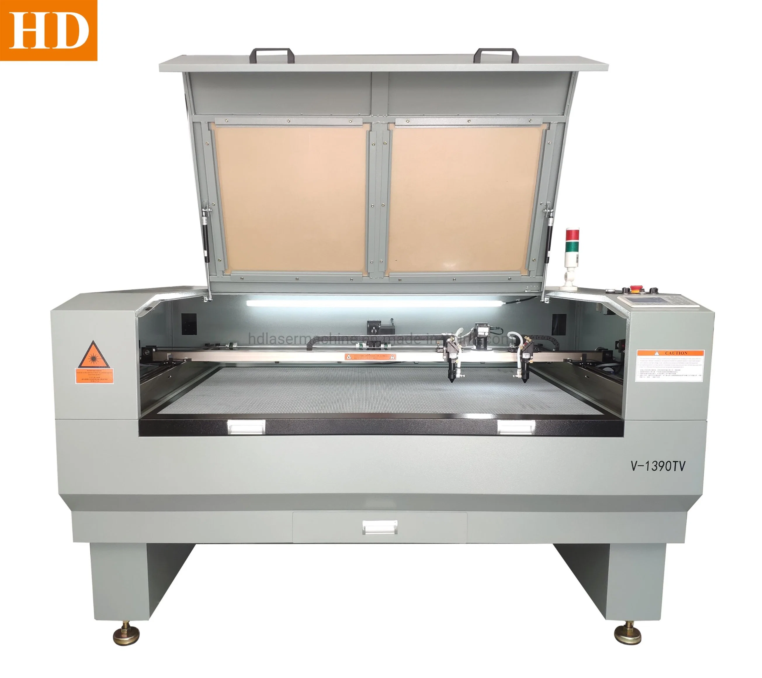 80W 100W 130W Reci EFR Yongli Spt Stoff Stoff Textilien Laser-Schneidemaschine mit Doppelkopf-Kamera 1390 1410 1610 CO2 Laser Schneiden Gravieren Druckmaschine