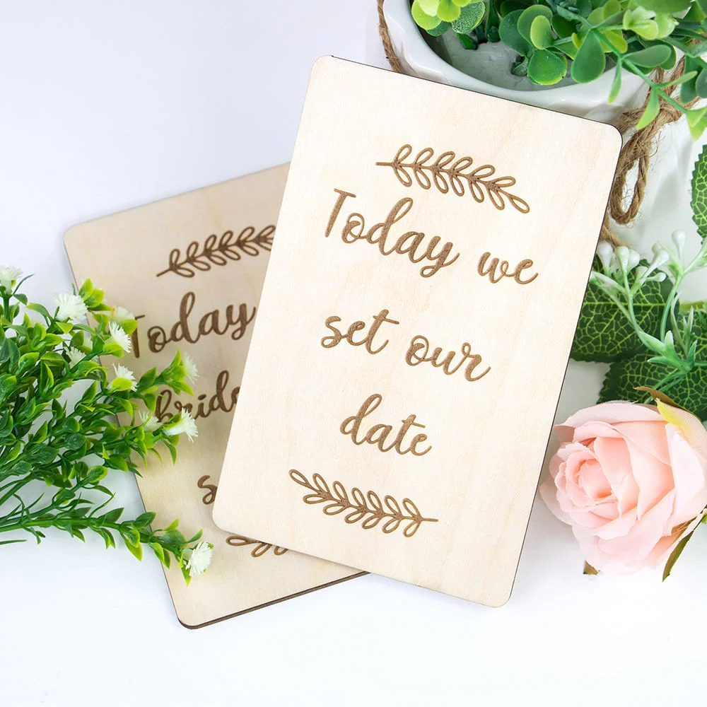 Laser Cut and Engraved Wedding Countdown Cards