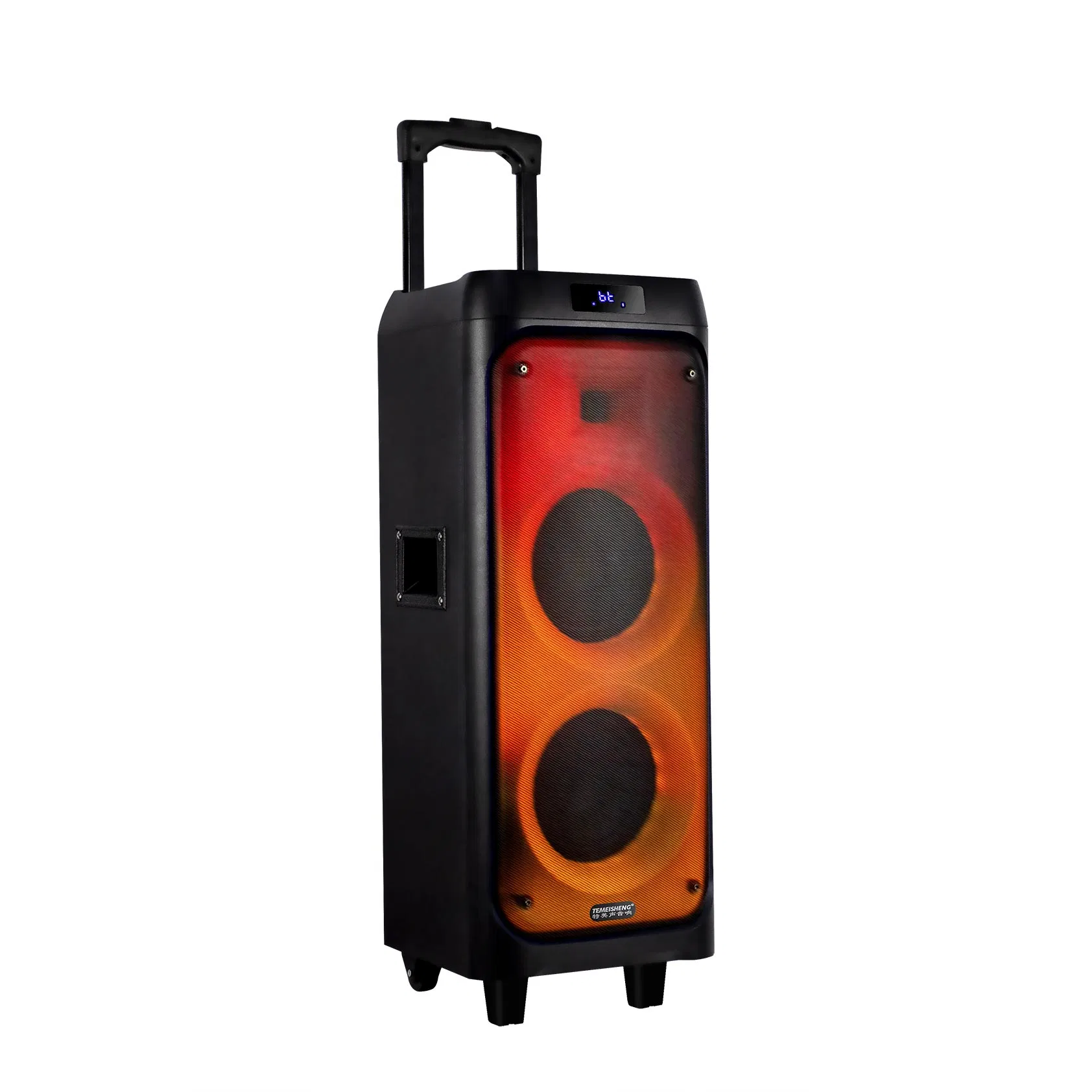 Temeisheng/Langting Dual 6.5inch Wooden Case Party Trolley Speaker