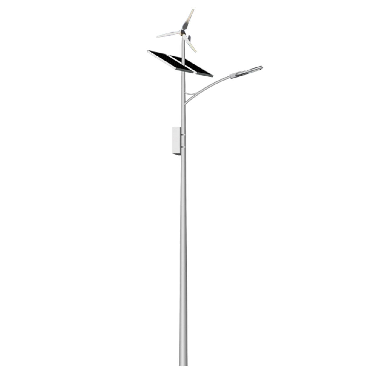 Outdoor Hot Galvanized Steel Solar Street Lamp Post Street Light Pole