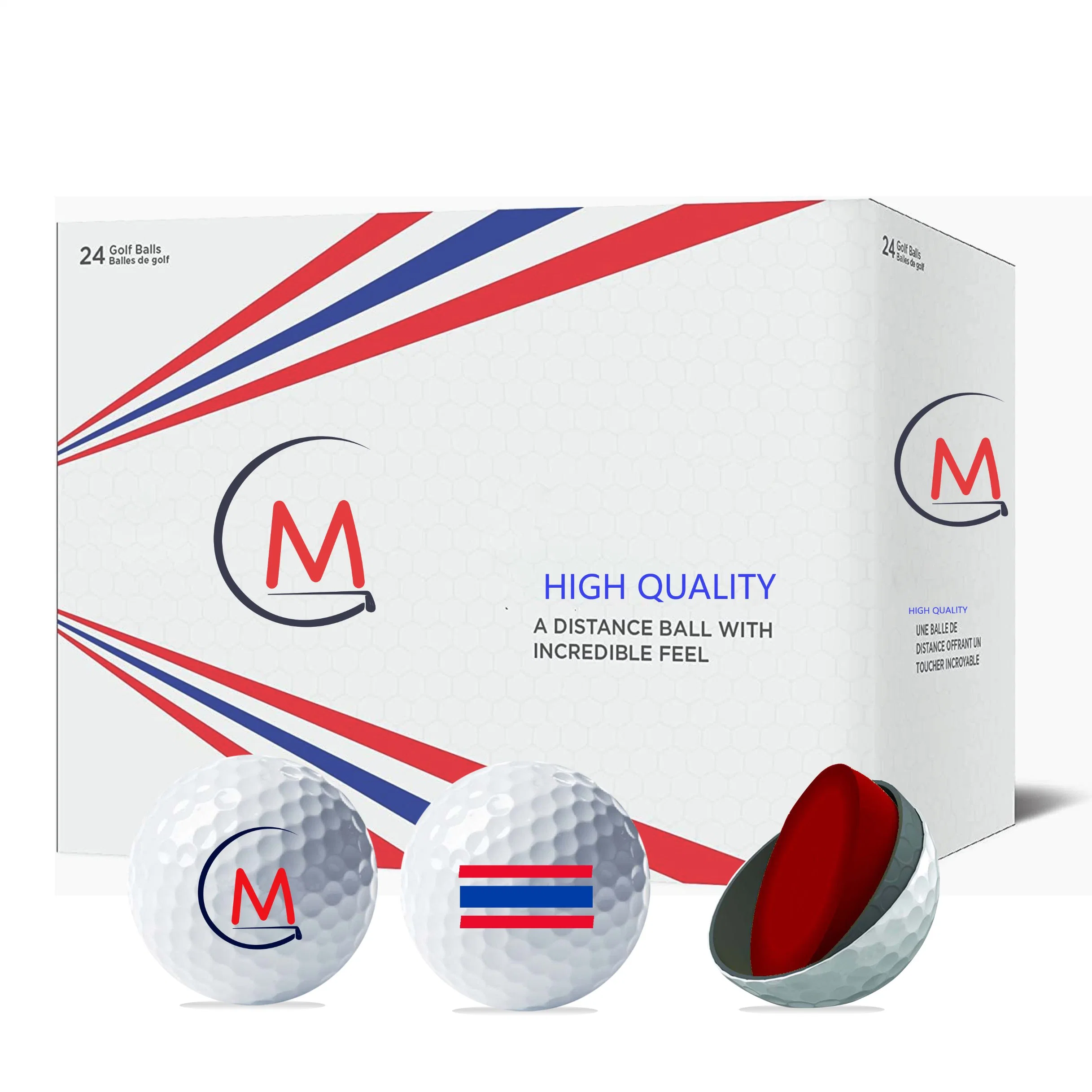 3 Layer Golf Urethane Balls Custom Printing Logo High quality/High cost performance Tournament Golf Balls Soft Feel with 3PCS Sleeves Packaging