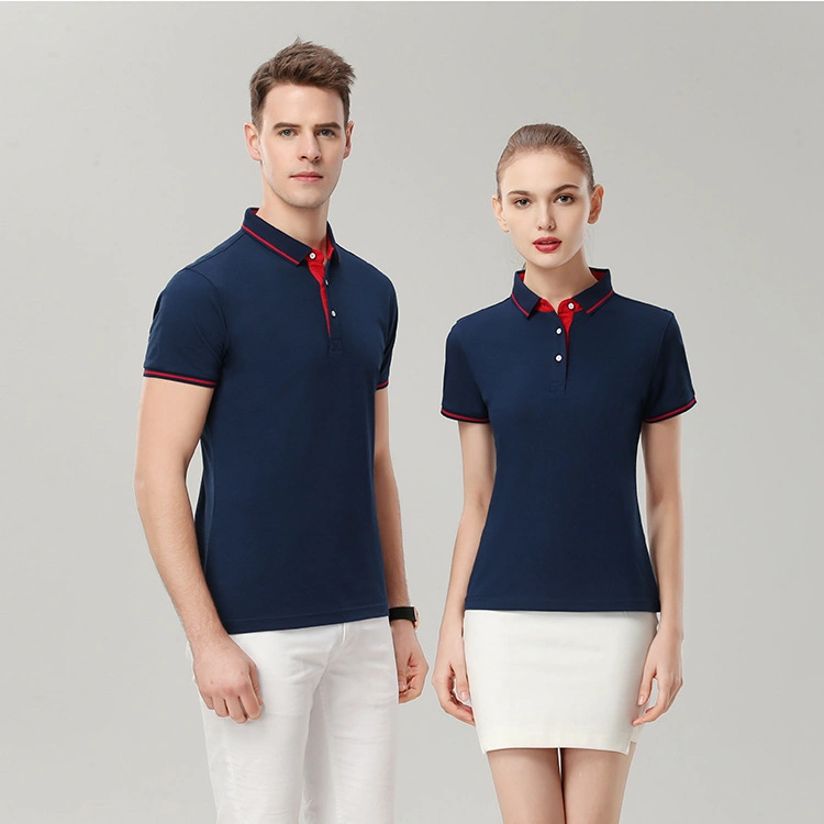 Hochwertige Polo bestickt Baumwolle Polyester Golf Poloshirt mit Benutzerdefiniertes Logo