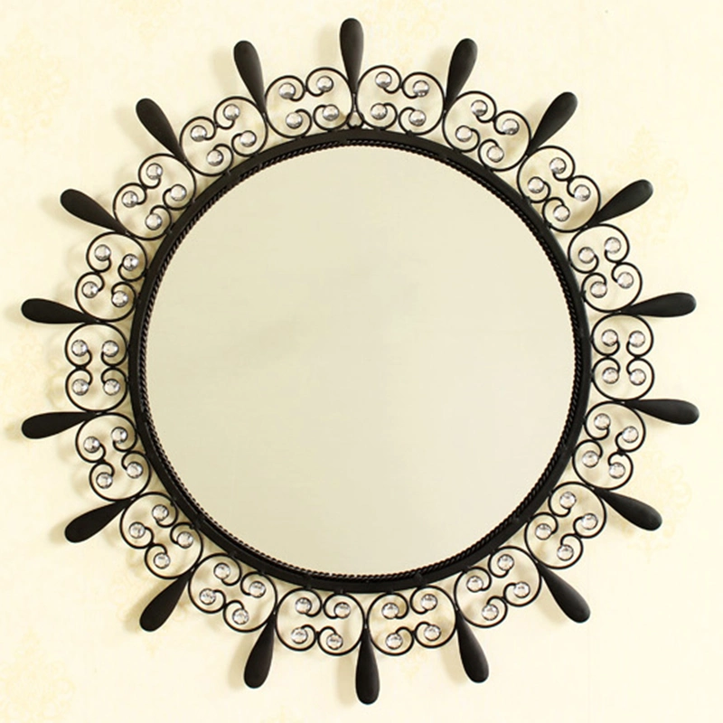 Hotel Big Round Metal Framed espejo de pared grande