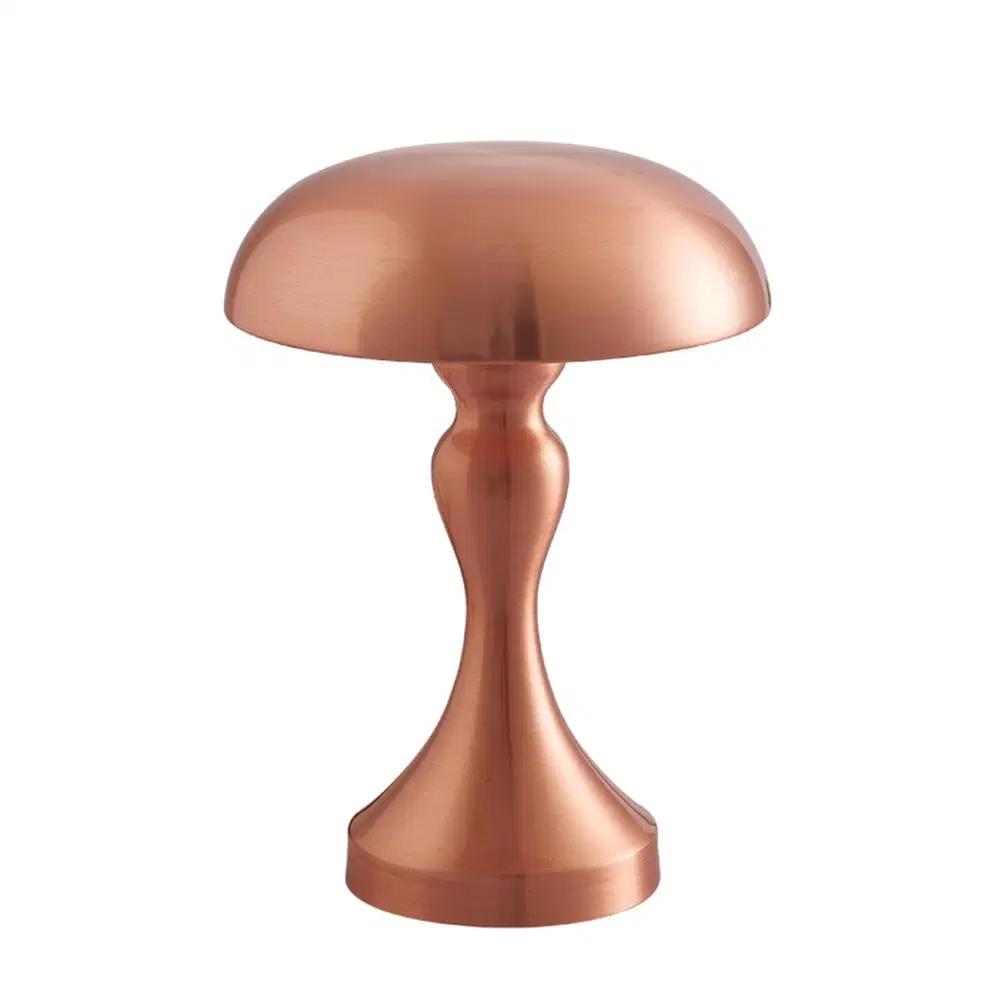 Modern Metal Mushroom Rechargeable Table Lamp Night Light for Bar Home Dining Room Christmas Decoration