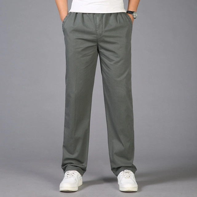 2021 Summer Fashion Men's Pants Casual Cotton Long Straight