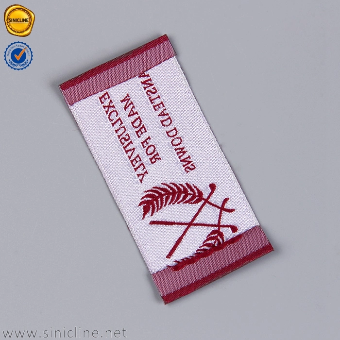 Sinicline High Density Demask Custom Woven Label Garment Accessories