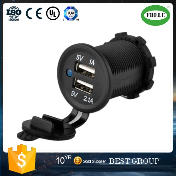 Motorcycle Waterproof Dual USB Mobile Phone Charger 3.1A 5V