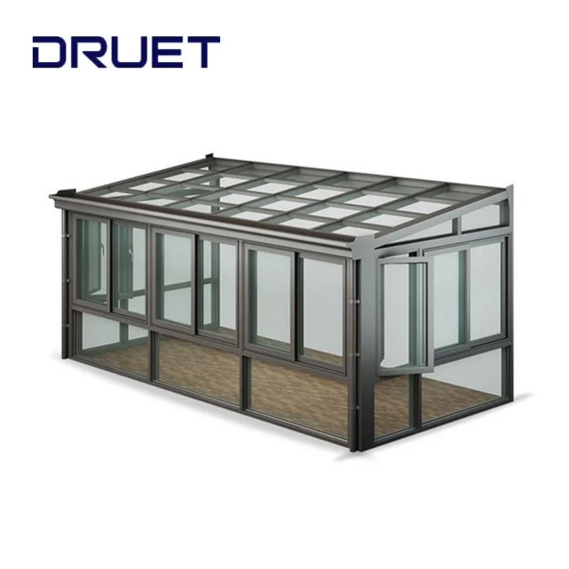 Modern Outdoor Design Aluminum Profile Sunroom with Double Glazing Glass