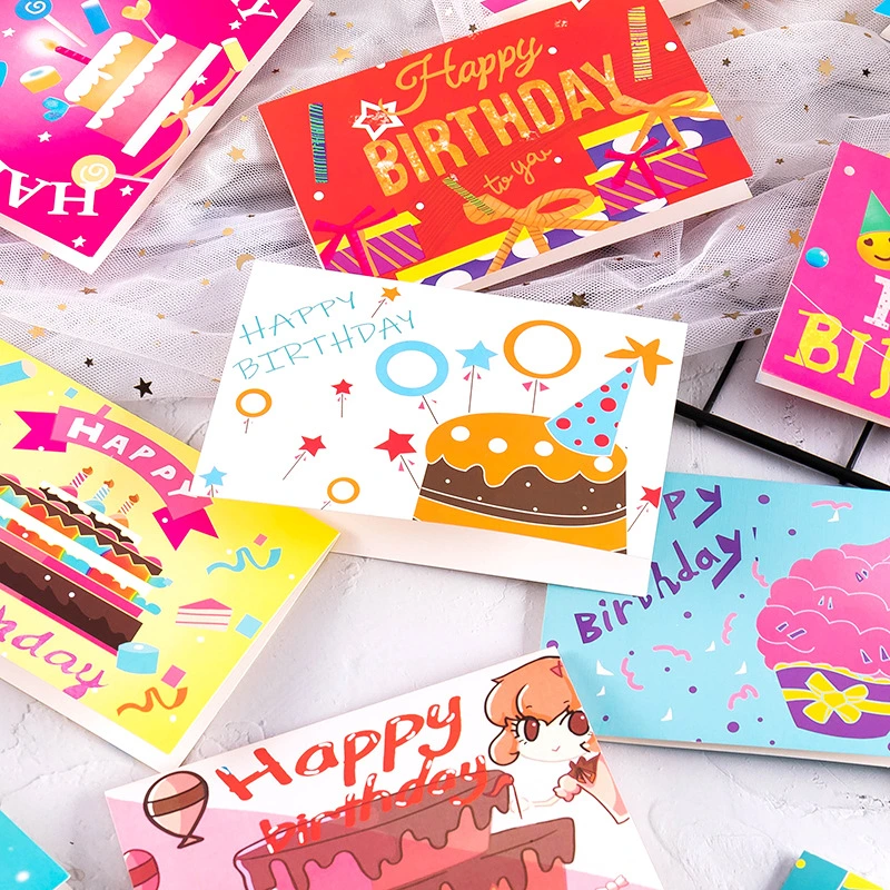 New Square Universal Carton Packaging Birthday Card Cards Jl-G1002