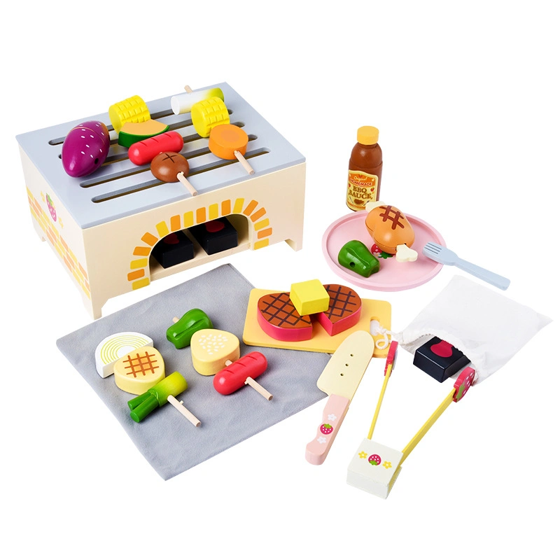 Küche Grill Kochen Spielzeug Herd Top Rack-Set