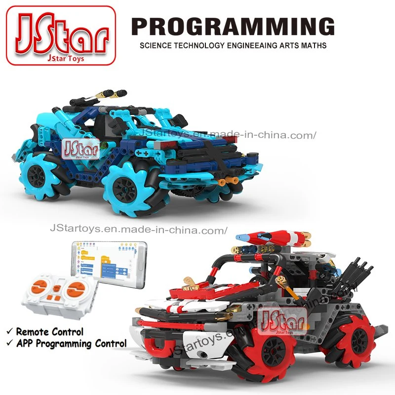 Творческое ПРИЛОЖЕНИЕ Программирование робота Stem Building Block Set Remote Control 389PCS Кирпичные блоки DIY Kit Обучение Учебно-научный анализ Интеллектуальное проектирование Игрушки RC