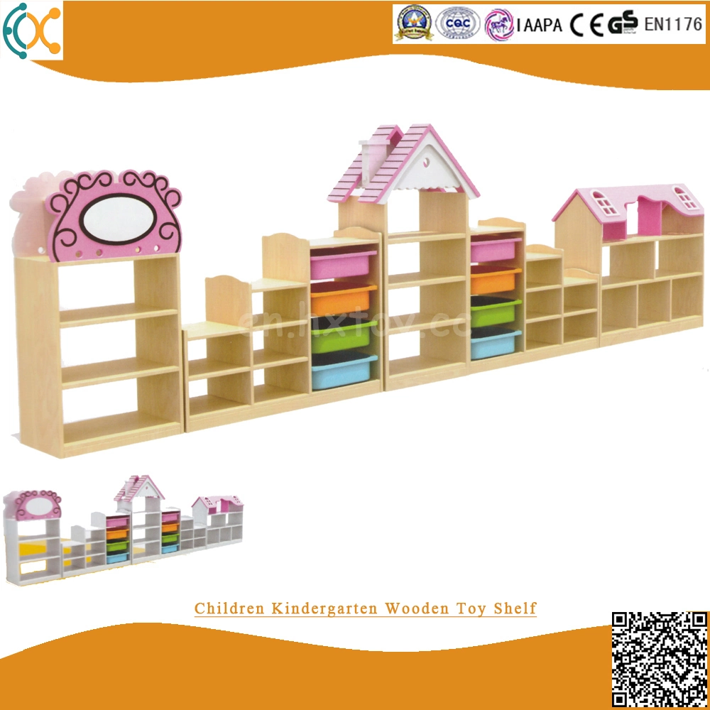 Preschool Kids Wooden Toy Shelf School Classroom Furniture