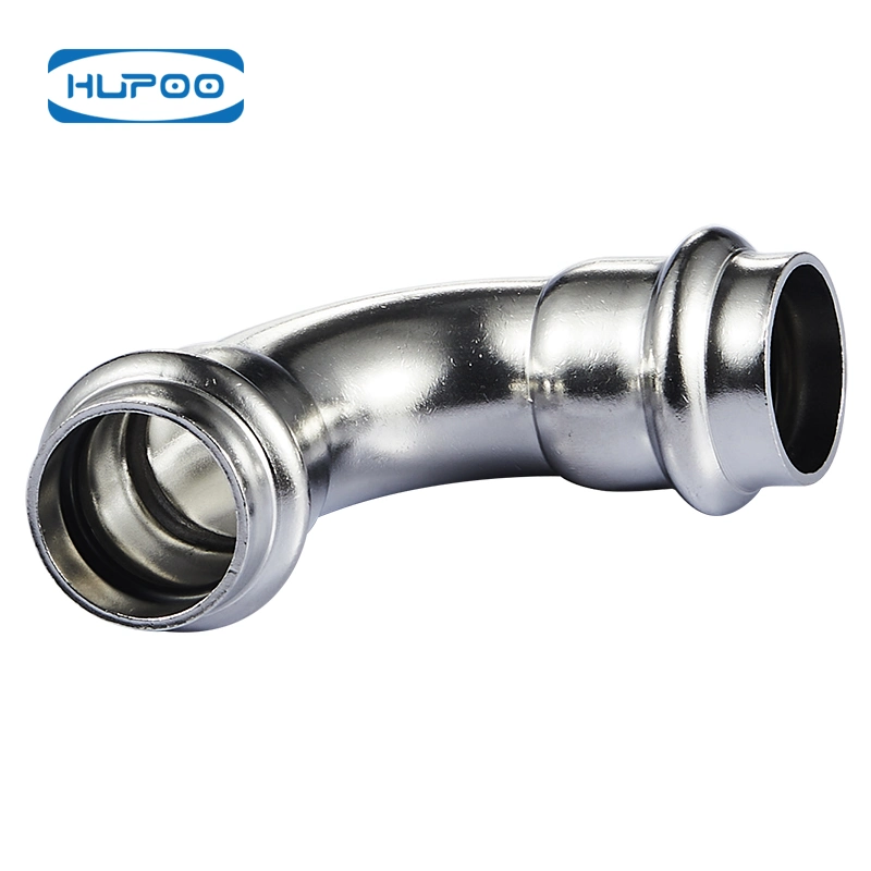 90 Degree V Profile Equal Elbow Stainless Steel Pipe Fitting