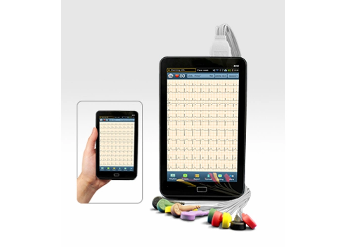 12 Channel 12 Lead Mobile ECG Monitor with 7 Inch LCD Touch Screen