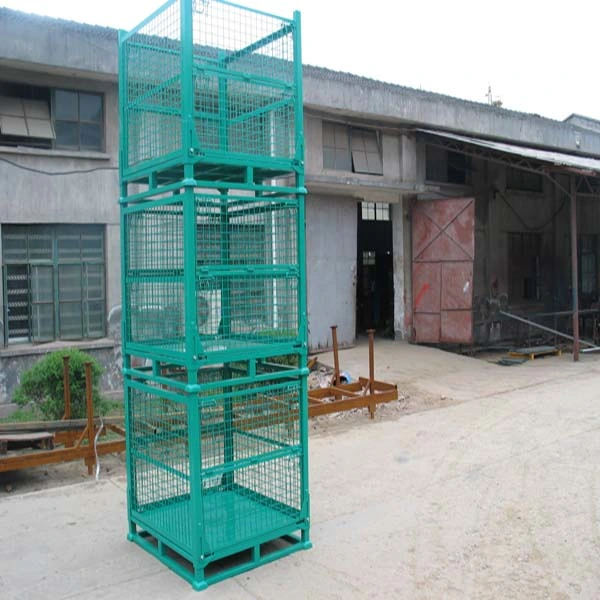 Welded Mesh Cages Mesh Wire Folding Metal Stacking Container Pallet Cage