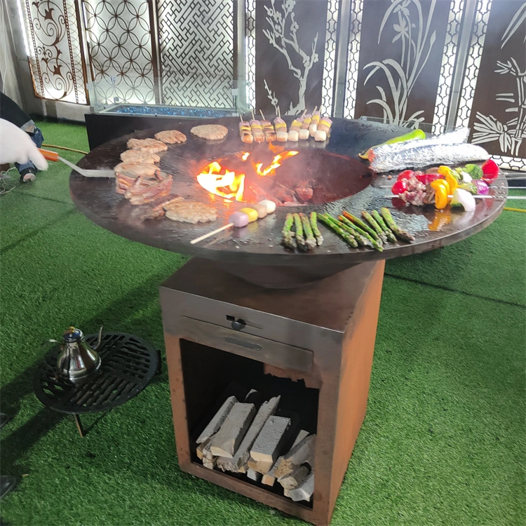 Corten Steel Outdoor Camping Grill Tragbarer Grill