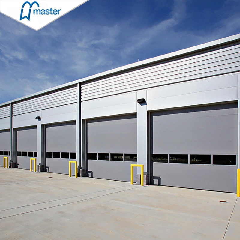 Master Well Electrical Commercial Automatic Steel Thermal Insulated Vertical Lift Warehouse Garage Sectional Overhead High Speed Sliding Dock Industrial Doors